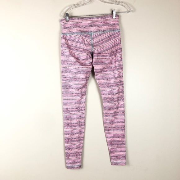 LULULEMON Wunder Under Pant Luxtreme pink stripe leggings - Picture 4 of 7